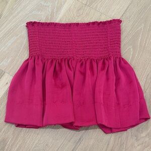 Koch Erika Skirt Shorts Skort Hot Pink Purple Flowy Stretchy Smocked Fuscia XS